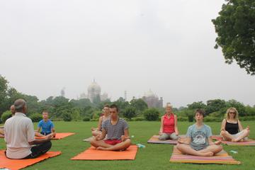 1-Hour Yoga Session Facing Taj Mahal including Hotel Transfer