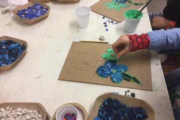 MOSAIC WORKSHOP ON THE STEP OF GAUDÌ