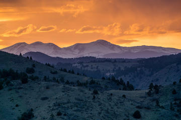 Rocky Mountain at Sunset