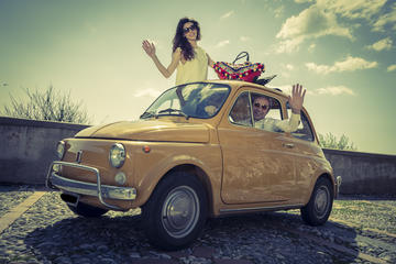 Half-Day The Godfather Film Locations tour by Vintage Fiat 500 from Taormina