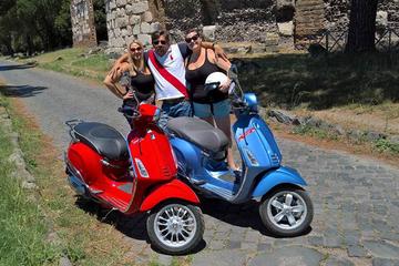 Appian Way Vespa Tour with a driver and hotel pickup and drop-off