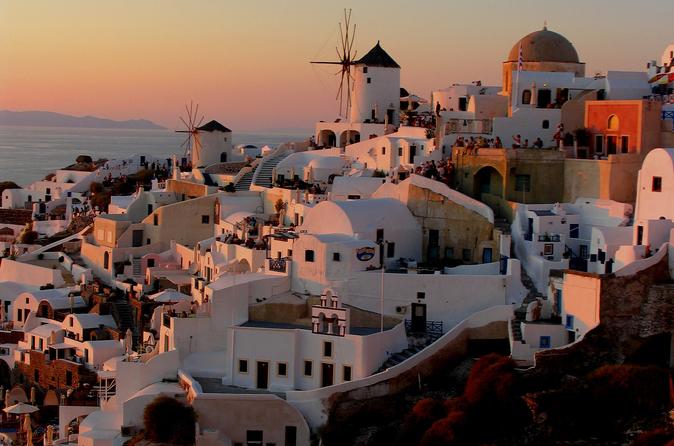 Santorini Oia Sunset and Fira By Night Half Day Tour