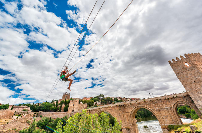 Toledo Your Own Way Plus Zipline and Tourist Train from Madrid
