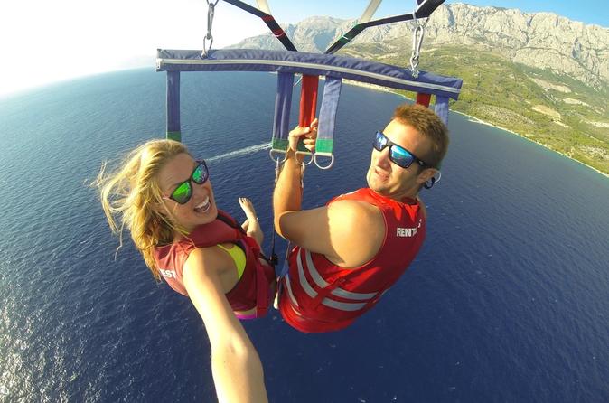 Four Adventures: Parasailing, Sharks and Stingray, Catamaran Cruise and Snorkeling from Punta Cana