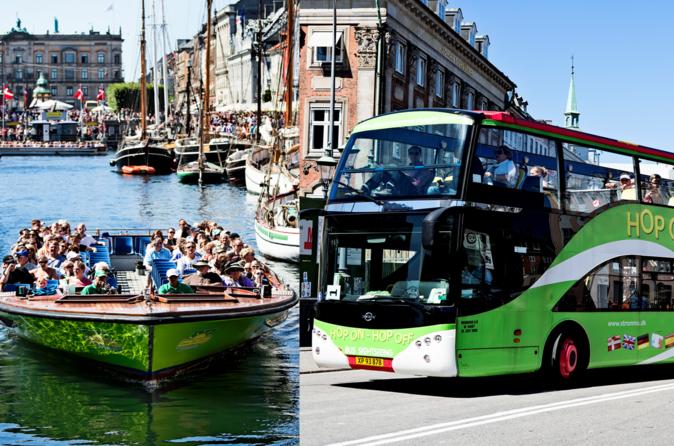Copenhagen Hop-On Hop-Off Tour by Bus and Boat & entrance to Tivoli Gardens