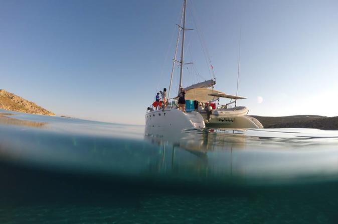 Mykonos Catamaran Daytime or Sunset Sailing with Food and Drinks