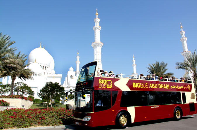 Grand circuit en bus à arrêts multiples à Abou Dhabi incluant l'île de Yas et la Sky Tower