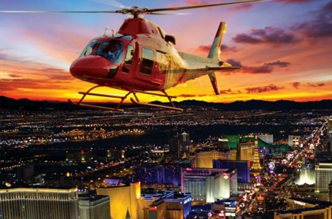 Kveldstur med helikopter over Las Vegas Strip