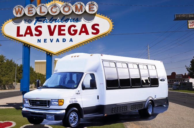 How do you take a round-trip bus ride to Las Vegas?