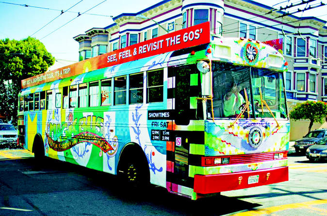 Excursion combinée Rock 'n' Roll : Alcatraz et circuit en Magic Bus à San Francisco