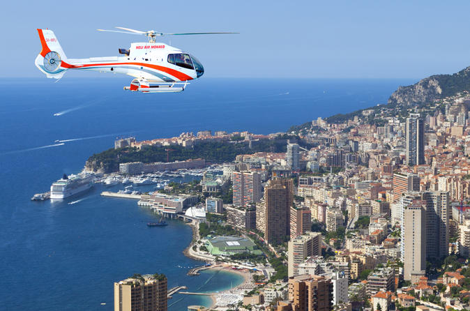 Tour panoramique en hélicoptère sur la Côte d'Azur au départ de Monaco