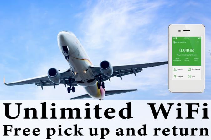 Unlimited WiFi In USA pick up at Los Angles Airport