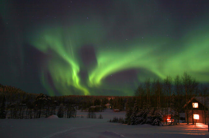 Safári das Luzes do Norte na Lapônia em Trenó Motorizado saindo de Rovaniemi