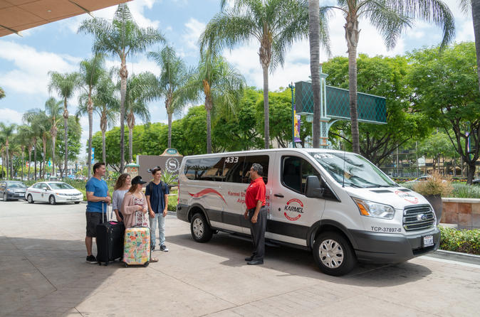 Shared Airport Departure Transfer: Anaheim, Buena Park or Garden Grove to LAX International Airport
