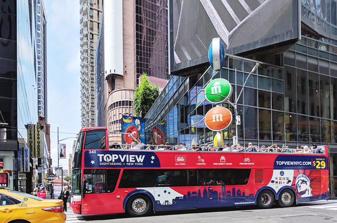 Hop-On Hop-Off New York Bus Tour with Statue of Liberty Ticket and More
