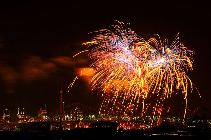 Montreal Fireworks Festival from New Hampshire